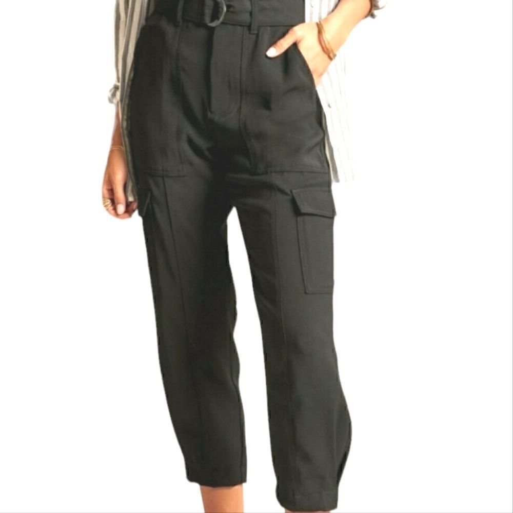 Banana Republic Slim Refined Stretch Cargo Pant Black Size 6